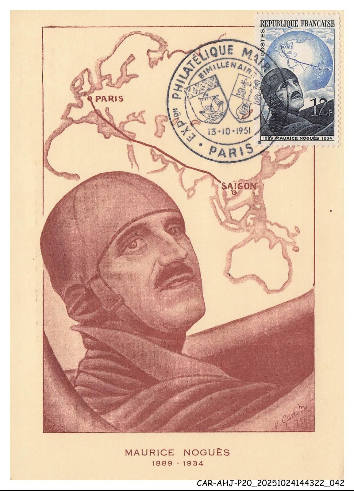 CAR-AHJP20-0974-CARTE-MAXIMUN - Maurice Nogués - 1951