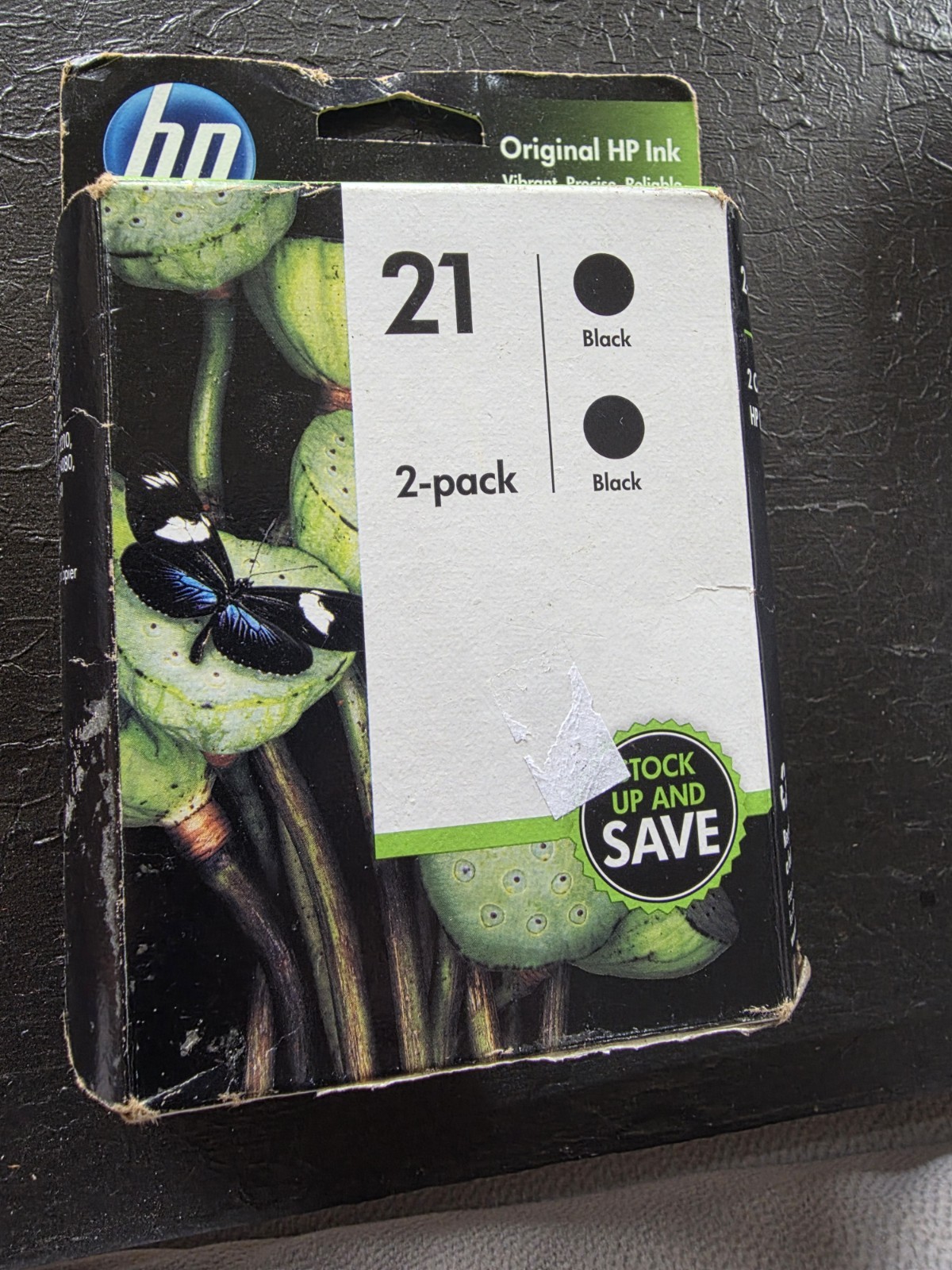HP 21 Black + HP 21 Black Genuine Ink Cartridges C9508FN 2 Pack Expires 10/2022