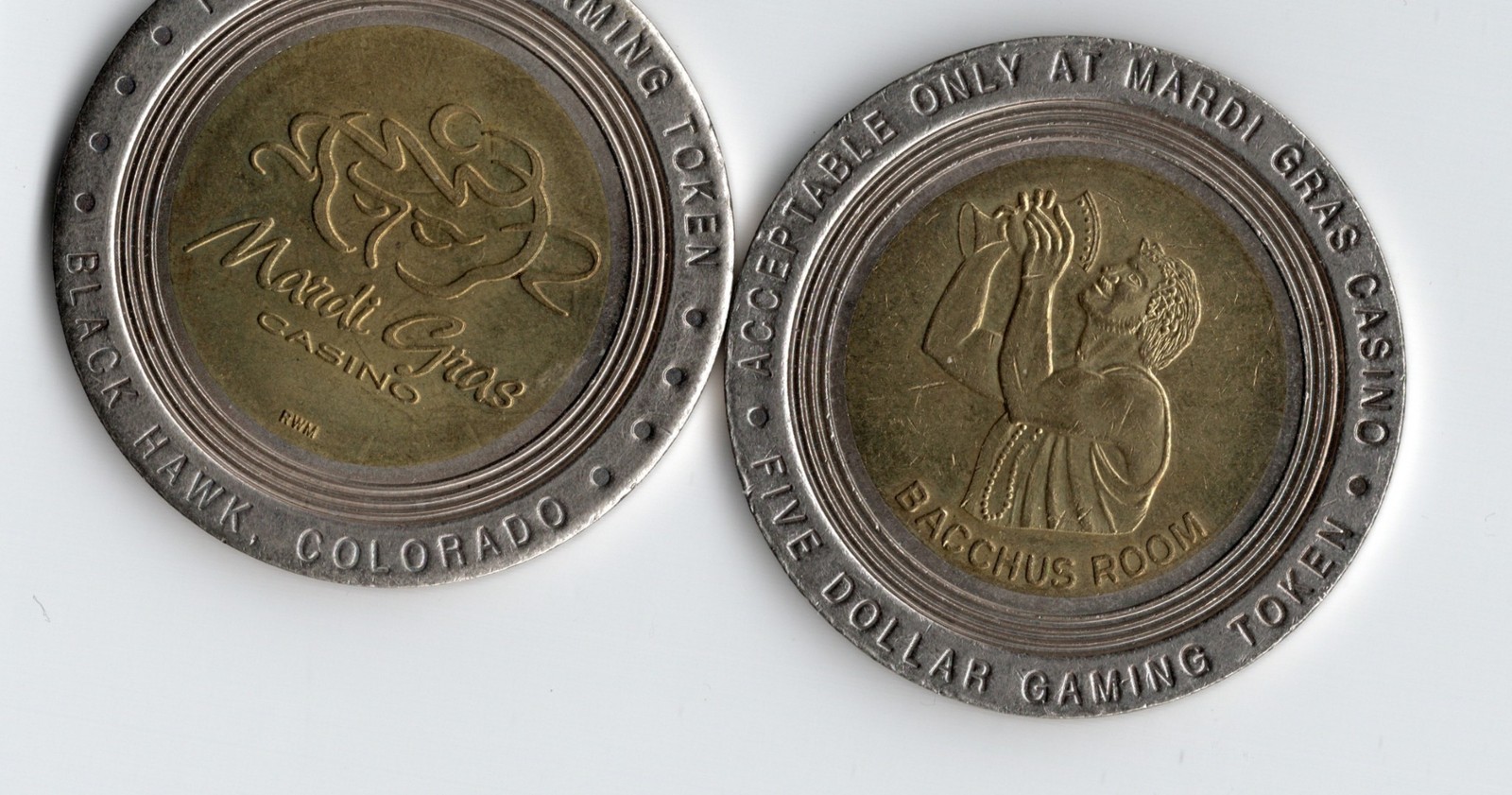 Mardis Gras Blackhawk Colorado $5 Casino Token
