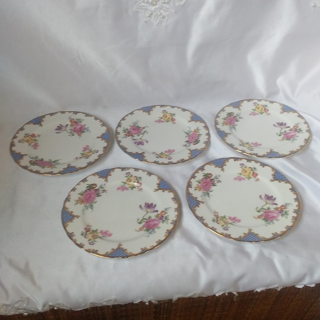 Aynsley Wilton Blue Plate 16cm 5 Set