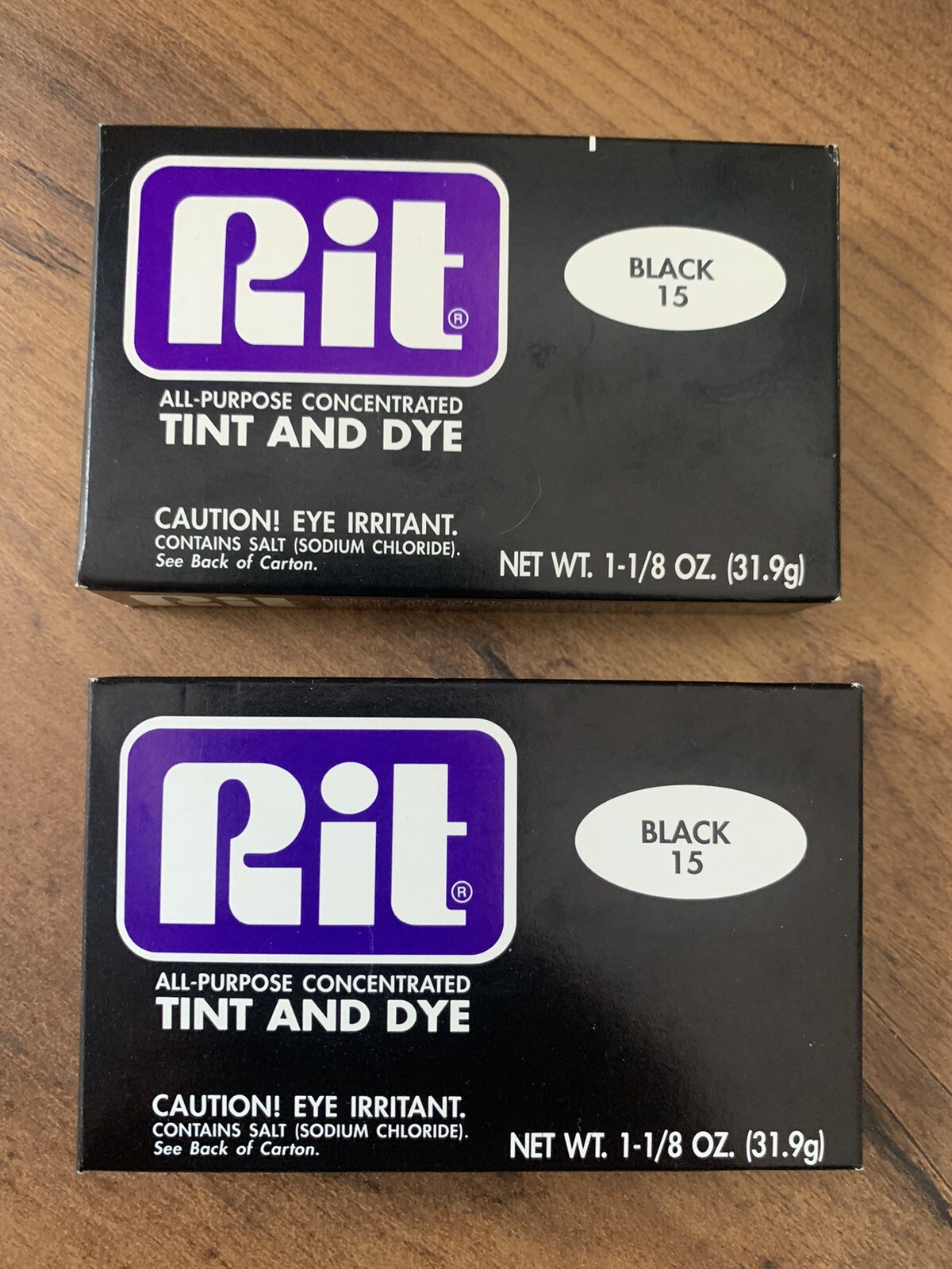 VTG NIP  Rit All Purpose Concentrated Tint & Dye Black 15 2 Cartons Sealed