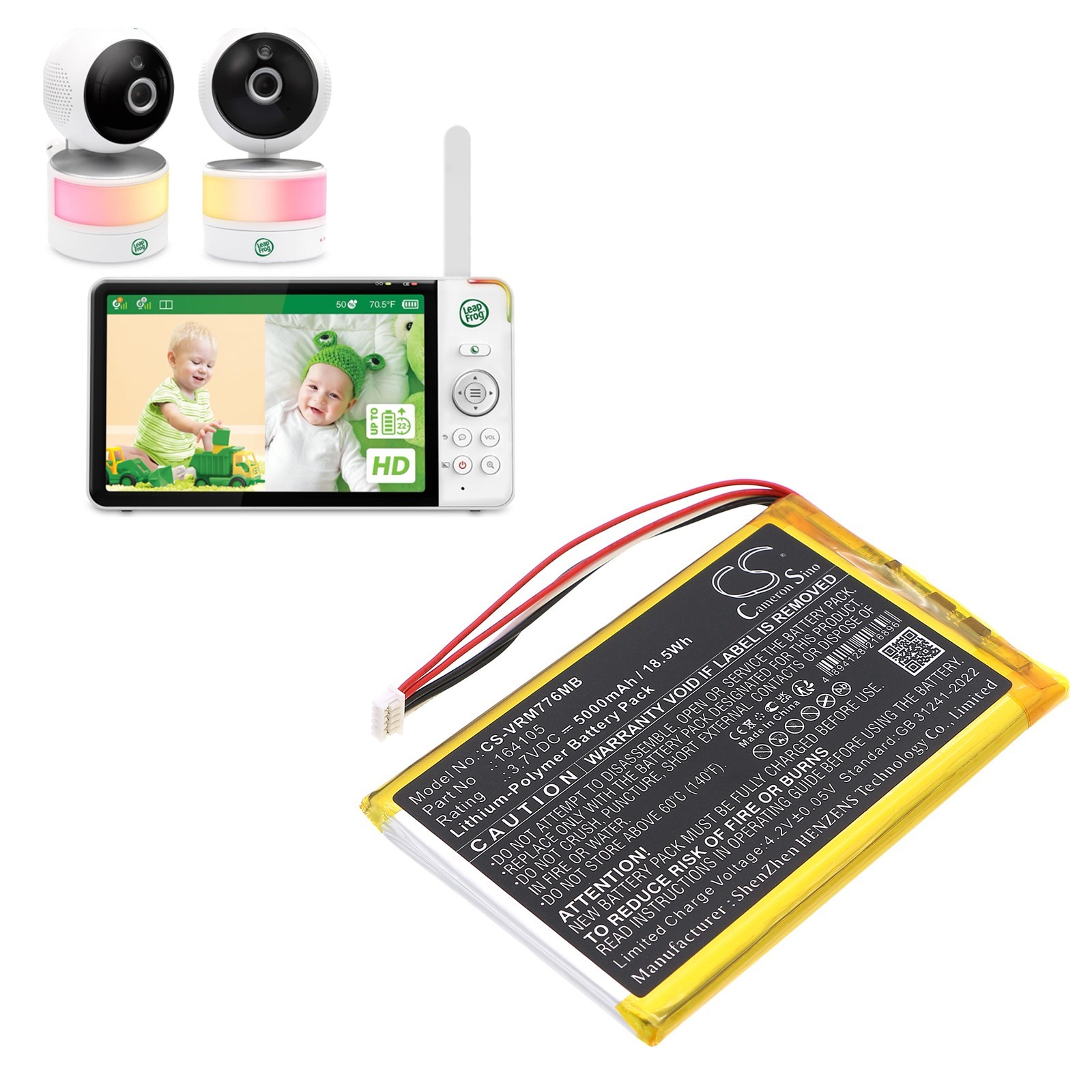 BATTERIE 5000mAh Type 164105 For VTech LF915 LF920 LF930 HD RM5766HD RM5854HD