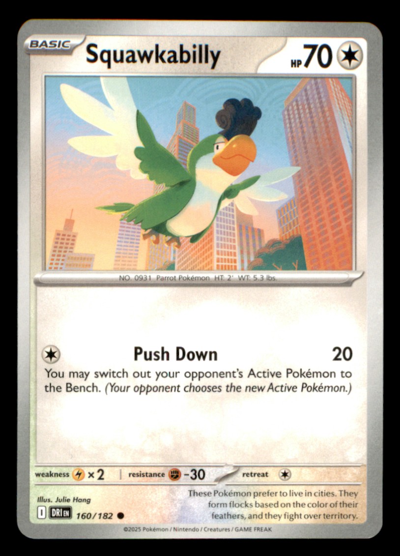 Squawkabilly Common SV10: Destined Rivals 160/182 NM Normal Pokemon