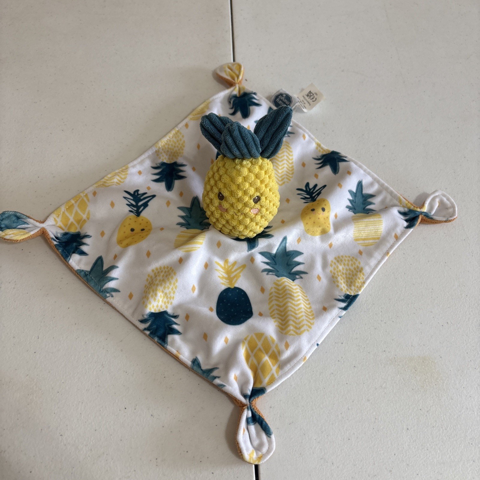 Mary Meyer Pineapple Baby Lovey Security Blanket Pinched Corners