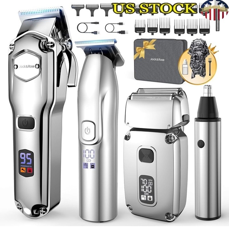 4in1 Hair Clipper Beard Trimmer Nose Hair Grooming Kit Cordless Rechargeable New