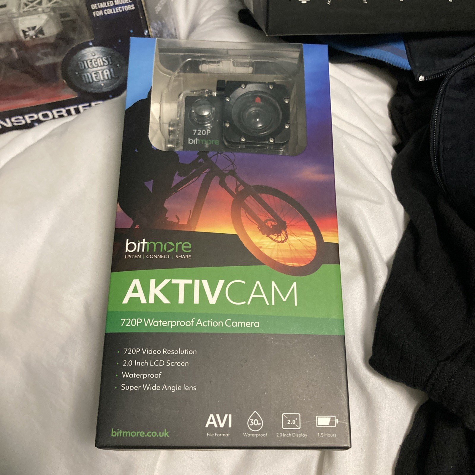 Bitmore Action Camera AKTIVCAM 720P Waterproof Case Helmet Bike Mounts