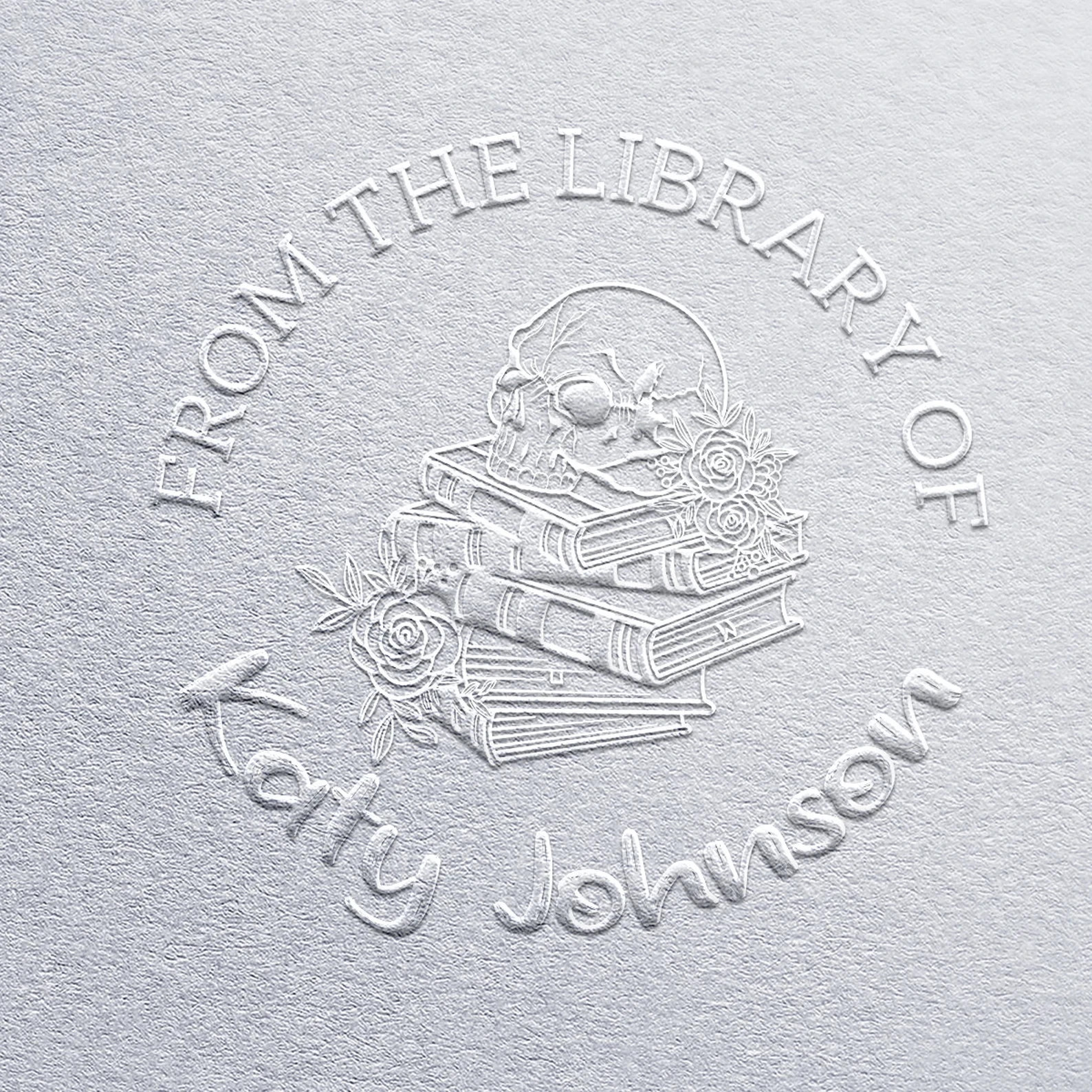 Custom Library Embosser From The LIbrary Book Embosser Stamp Ex Libris Seal Gift