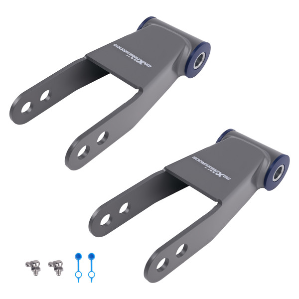 1"-2" Rear Lowering Drop Shackles Fit For Chevy GMC C1500 Silverado Sierra 2WD 1