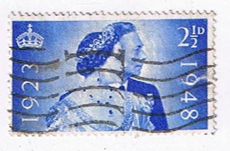Stamps Great Britain #264 2 1/2d King George VI & Queen Elizabeth 1948
