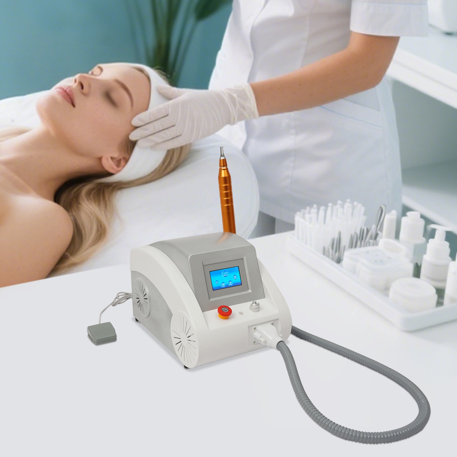 Nd YAG Picosecond Laser Tattoo Removal Machine Pigment Pico Skin Rejuvenation