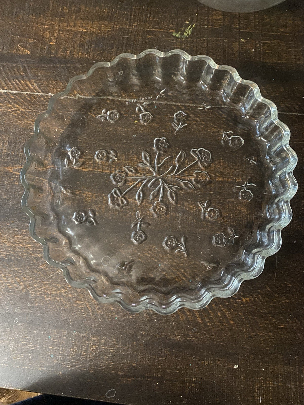 Vintage Anchor Hocking Savannah Glass Quiche Pan/Plate