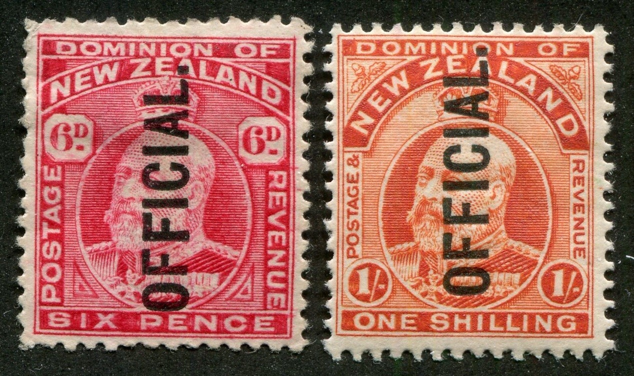 New Zealand O36, O37 Mint Official Stamps