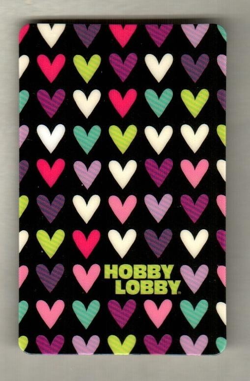 HOBBY LOBBY Rows of Hearts ( 2012 ) Gift Card ( $0 )
