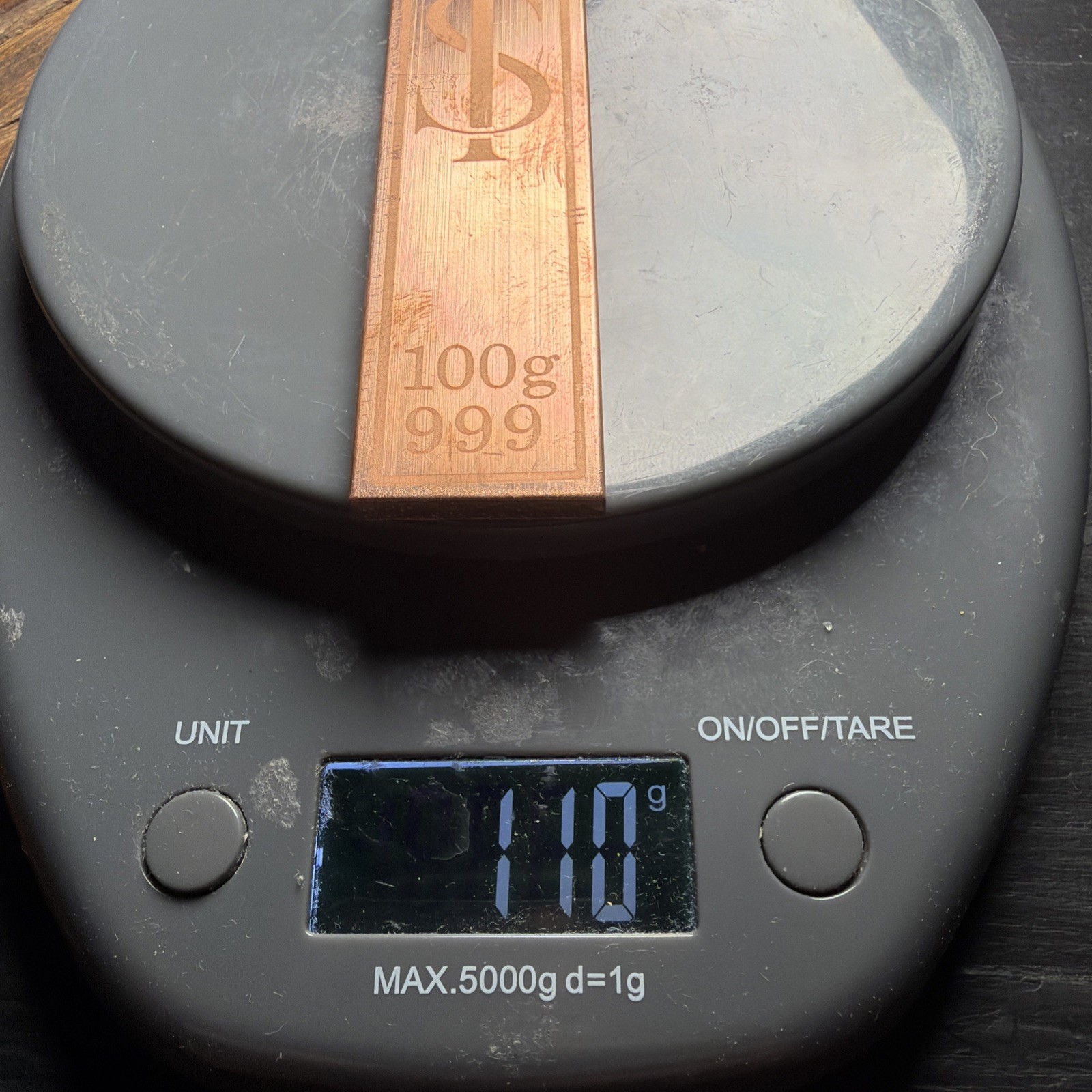 100gram 999 Pure fine Copper Bullion Bar good for stacking & investment