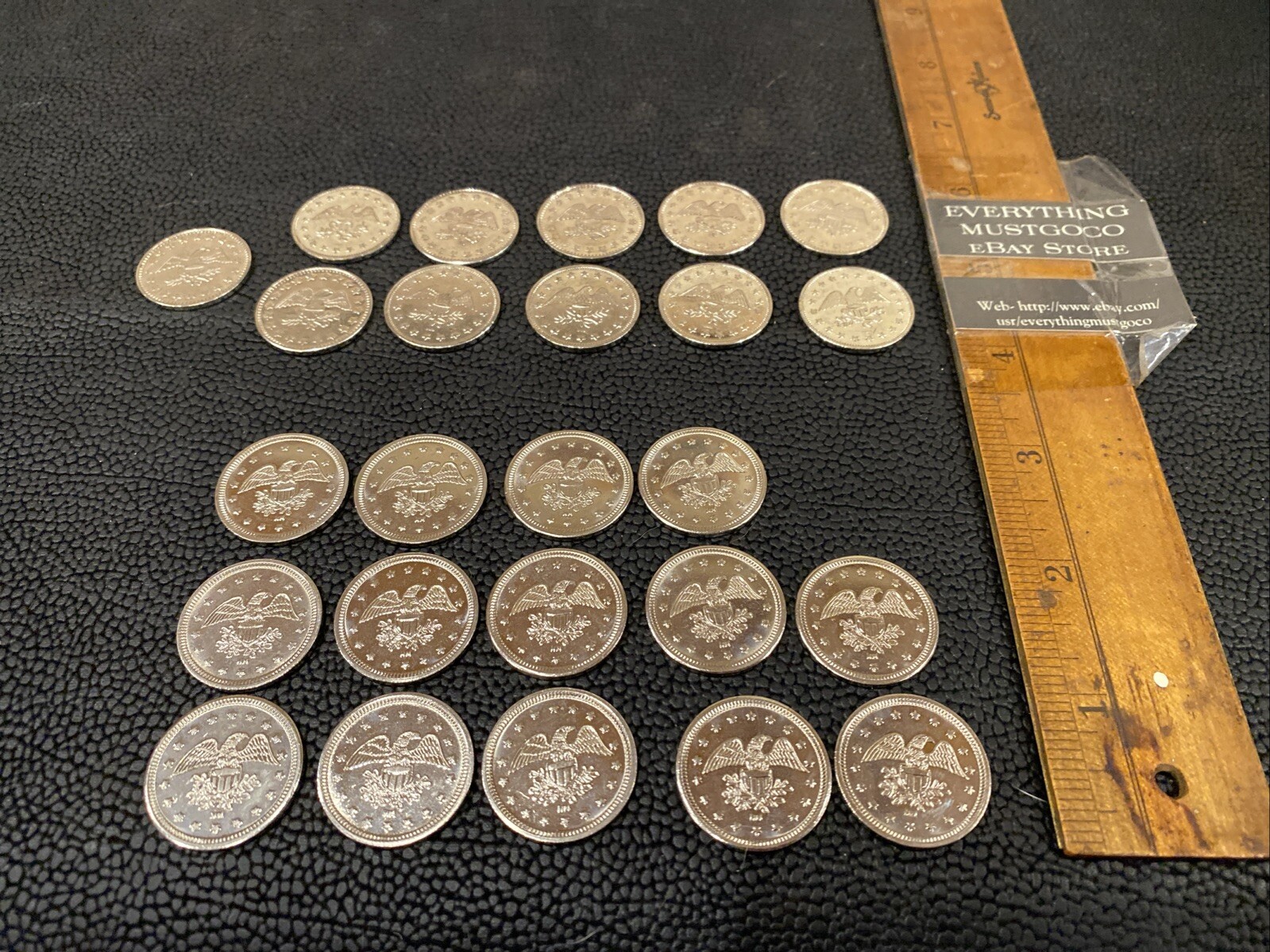 Lot 25 Brilliant Uncirculated HM Eagle Stars No Cash Value Token Coin 1” Diam