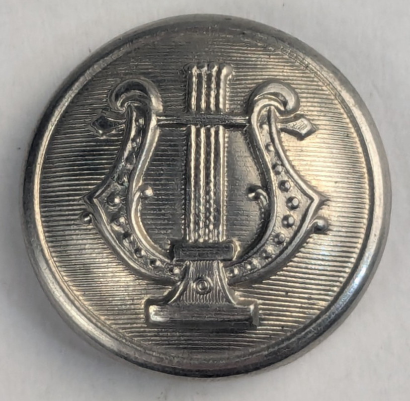 Vintage - Military Band Lyre Uniform Button  - M2B