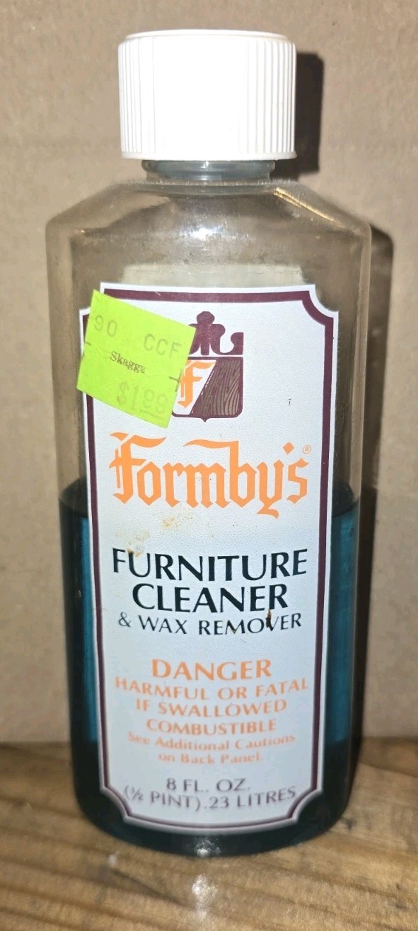 Vintage Formby's Furniture Cleaner Dissolves Wax 8 Oz 50% Full Discontinued