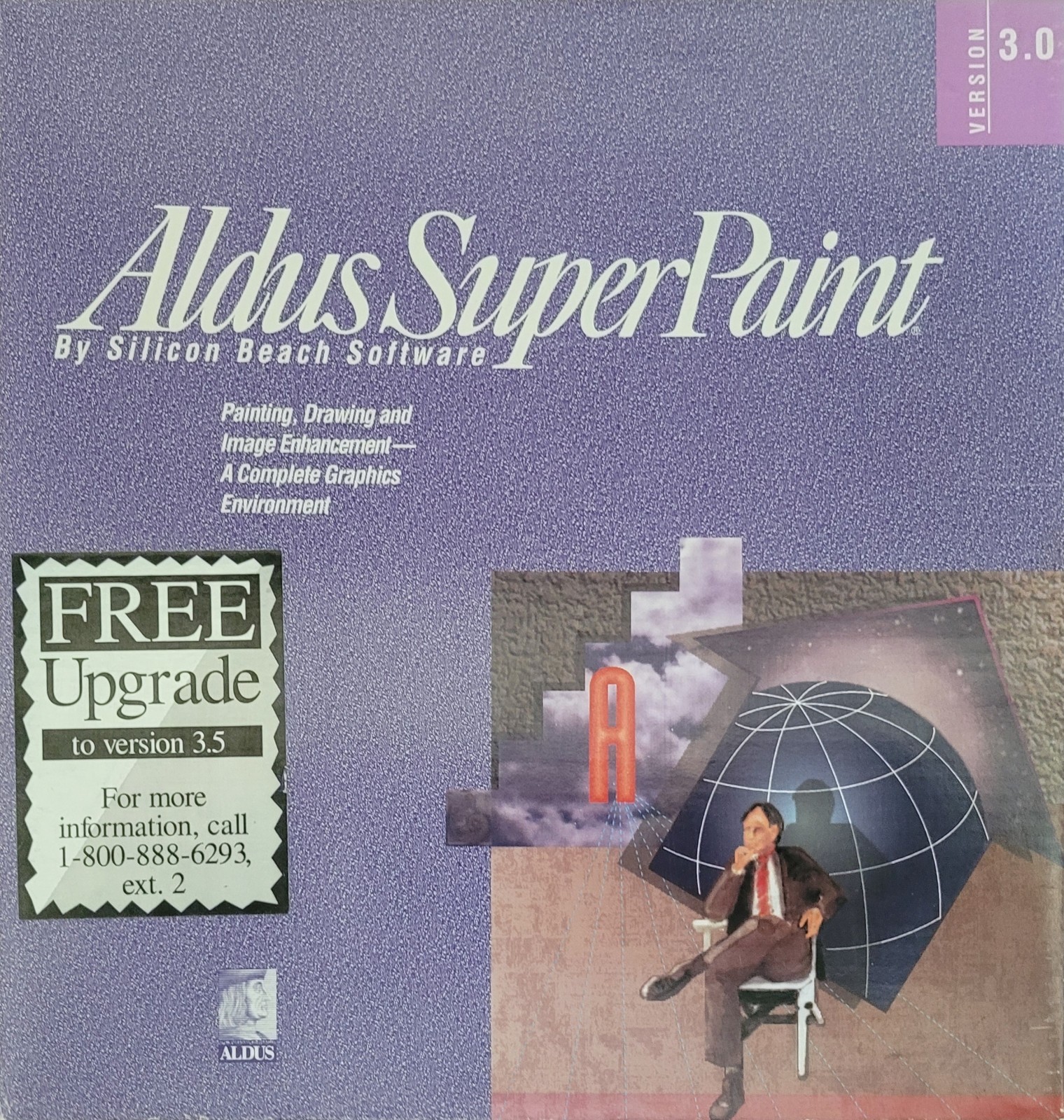 Aldus Super Paint v.3.0 Vinatge software for Mac; Boxed; 1991
