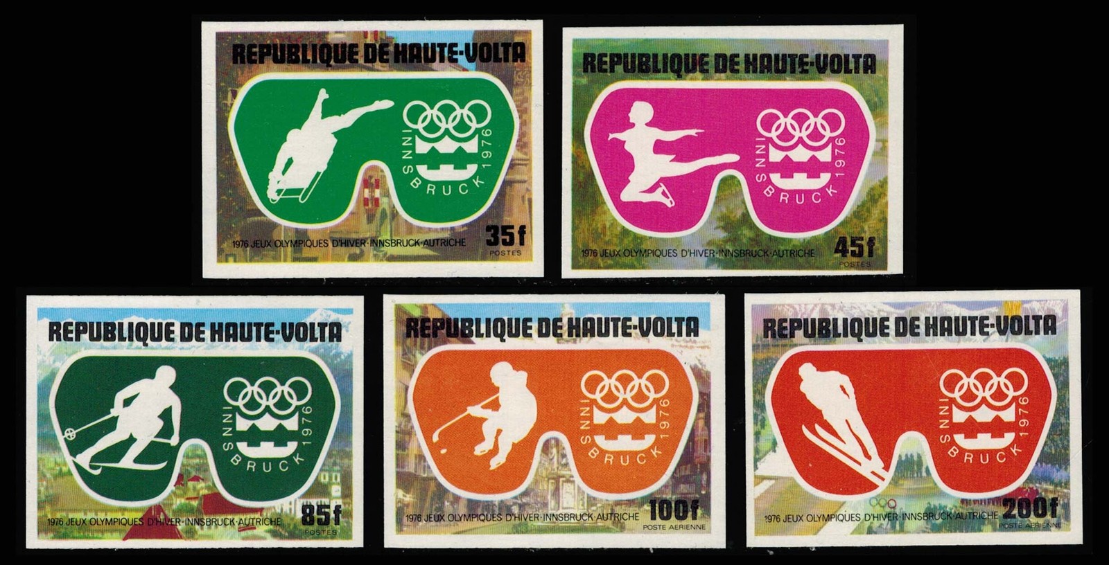 Burkina Faso Scott 384-386 , C226-C226 Mint never hinged.