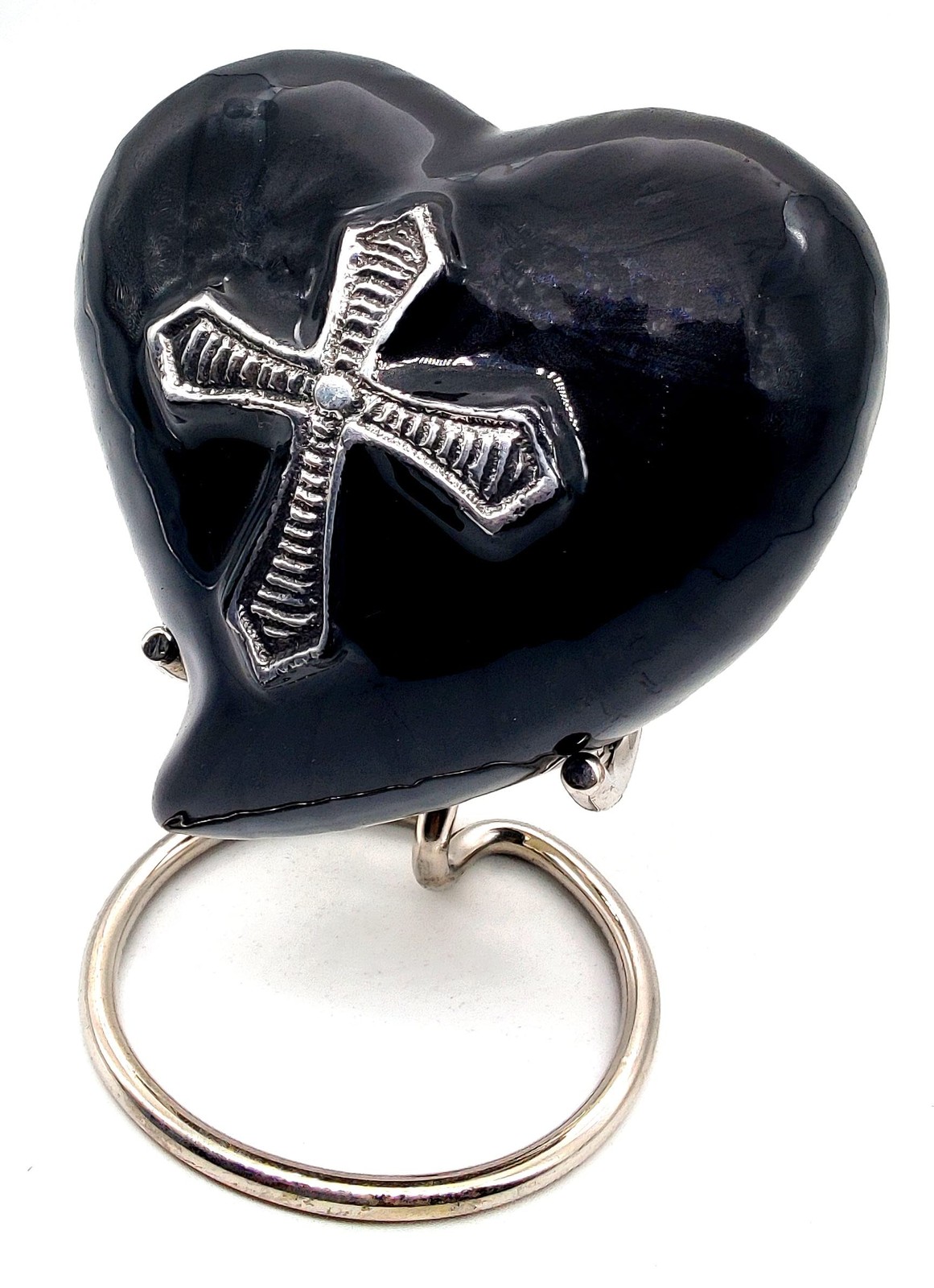 Heart Cremation Urn for Human Ashes Adult | Funeral Decorative Religious Cros...