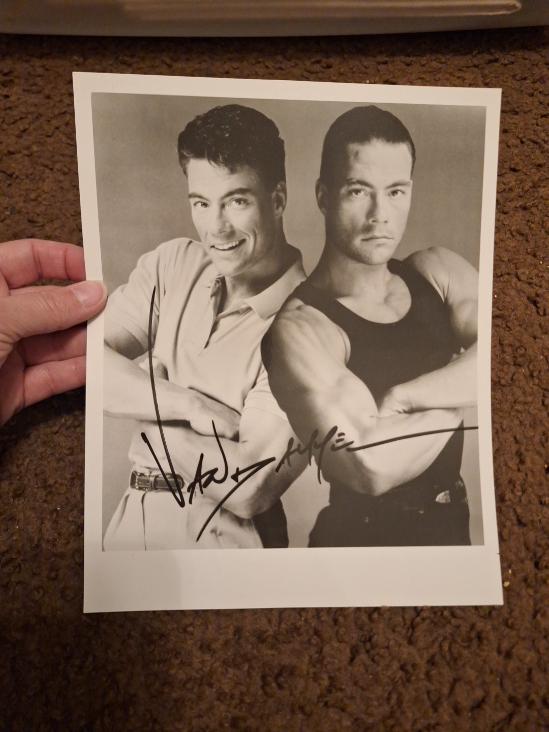 Jean-Claude Van Damme Signed 8x10 Photo - Double Impact JCVD Action Autograph