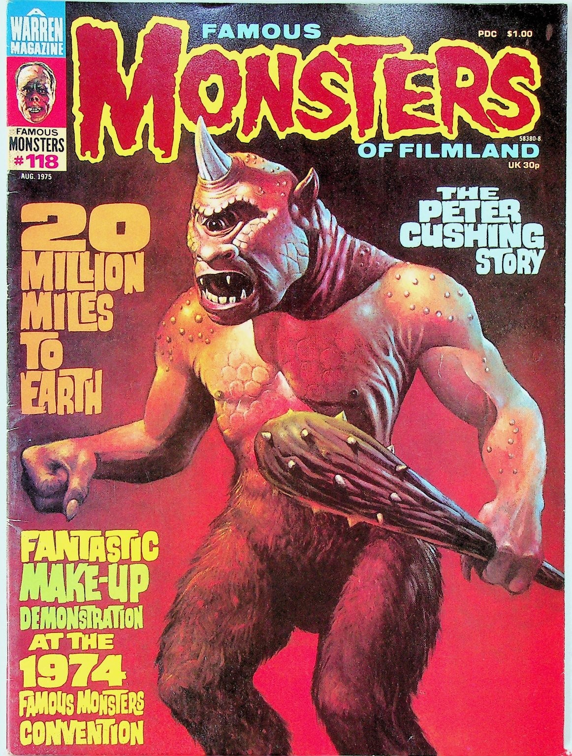 Famous Monsters of Filmland #118 AUG 1975 Warren Magazine Peter Cushing Ray