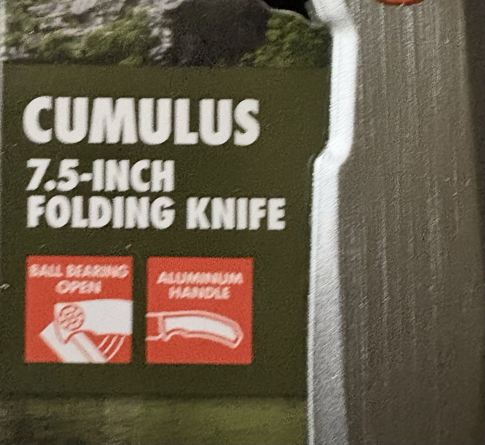 Ozark Trail Cumulus 7.5 in Frame Lock Folding Knife Silver