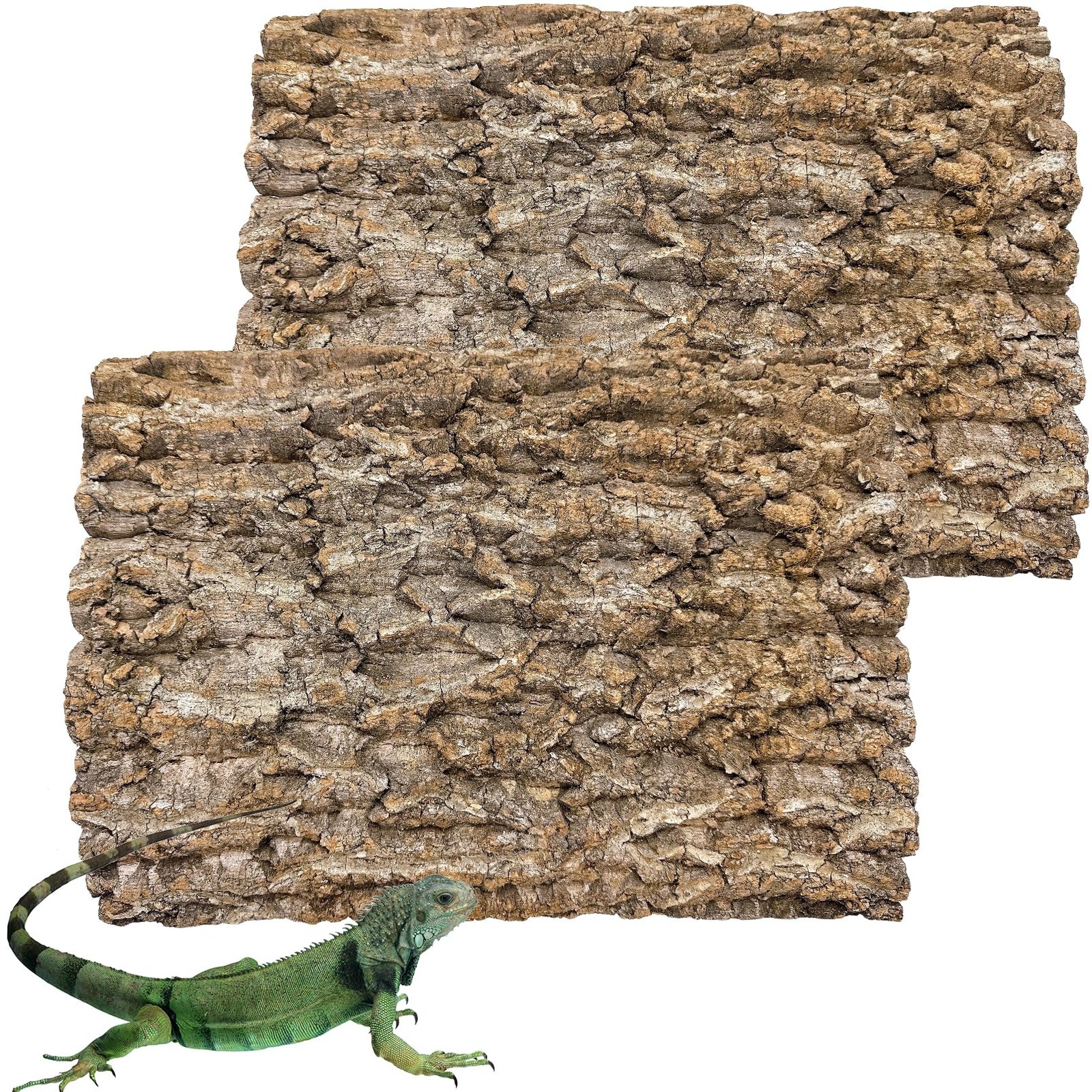 2PCS Cork Terrarium Background 15.7x11.8in Natural Cork Large Bark Backdrop R...