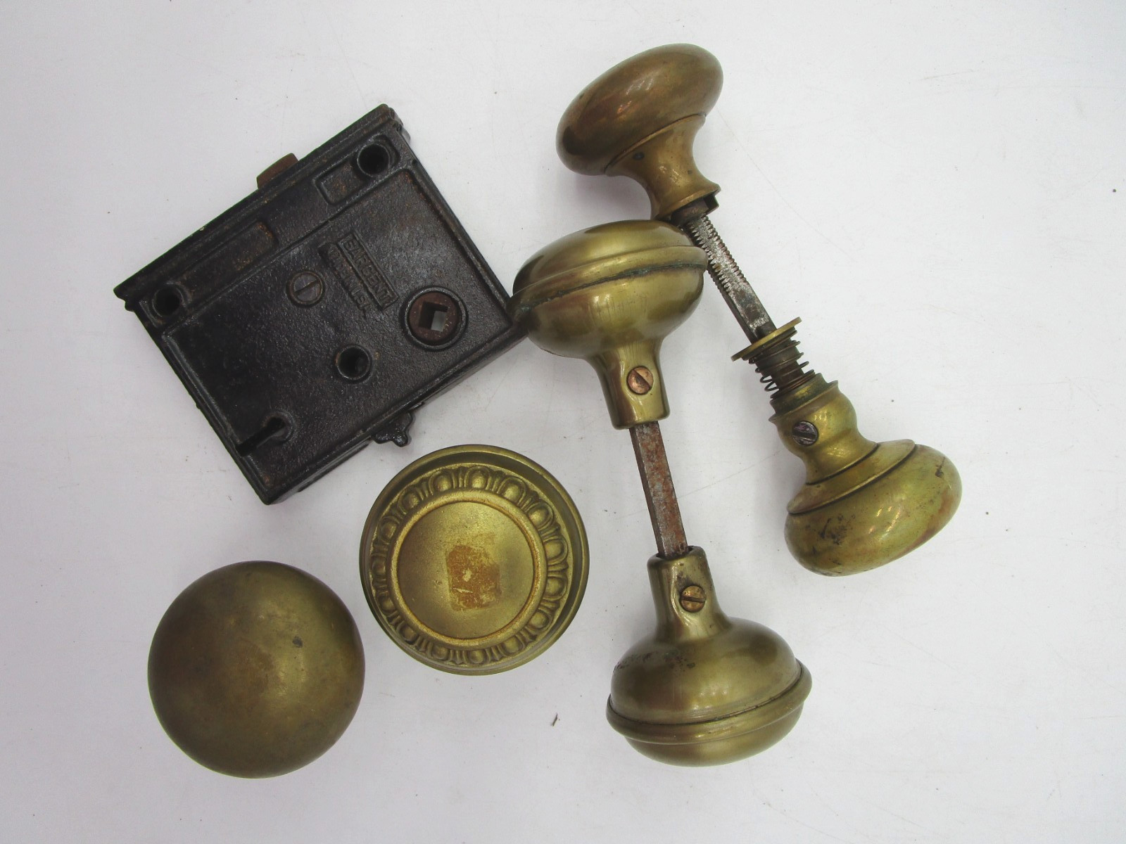 Vintage Brass Door Knobs Shaft Mortise Salvage LOT