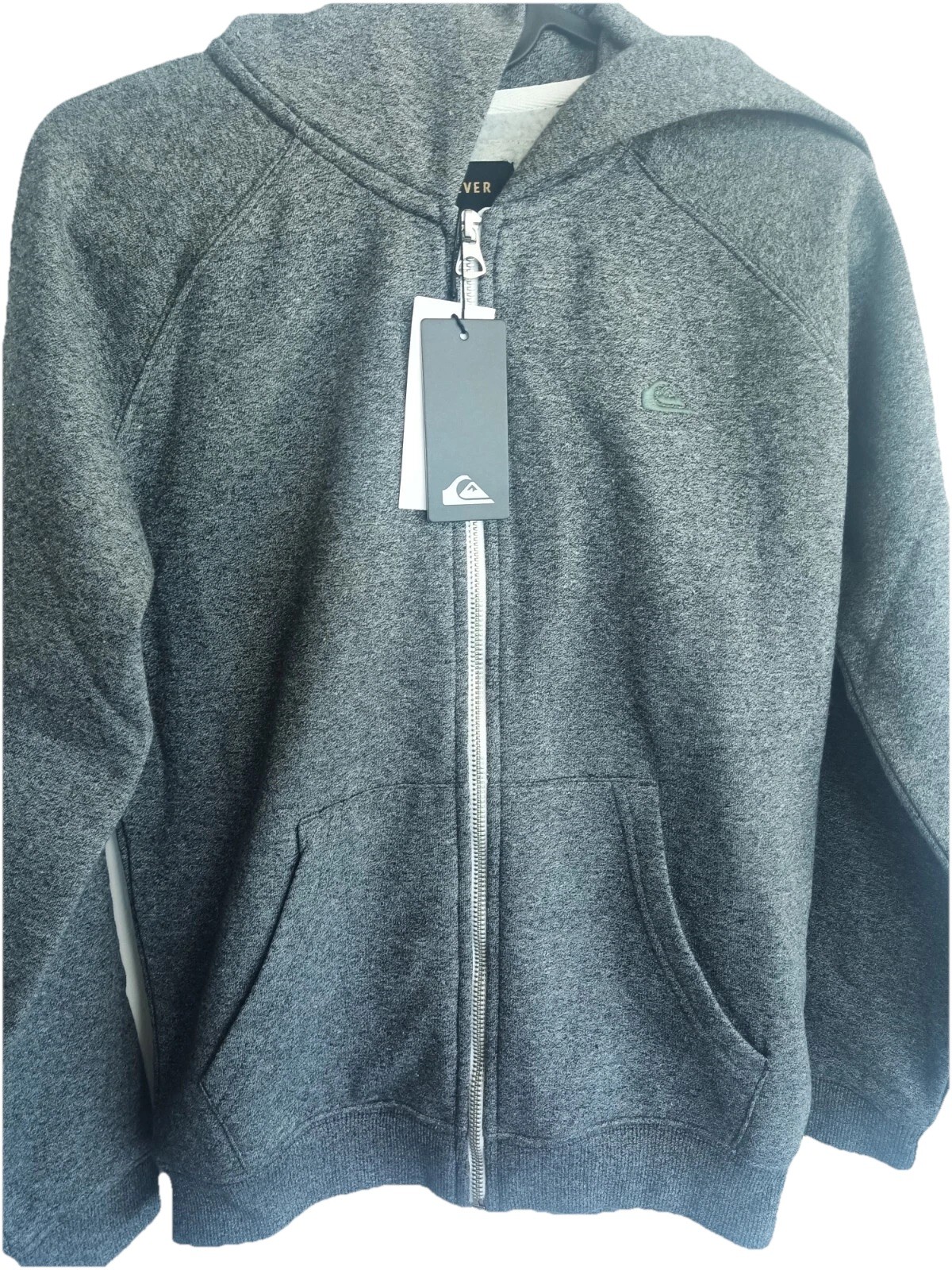 Quicksilver Everyday zip up hoodie jacket Boys Sz M 12 Play Surf Skater School 