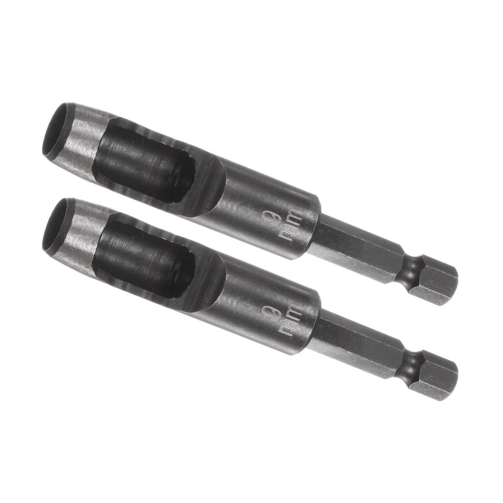 2pcs Leather Hole Punch Tool 9mm 1/4 Shank High-Carbon Steel Rotary Puncher