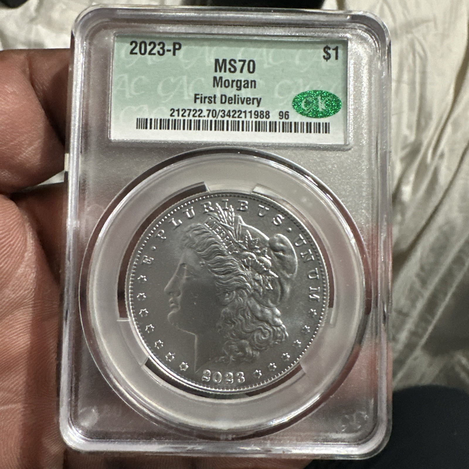 2023-P $1 Morgan Silver Dollar CACG MS70 First Delivery!