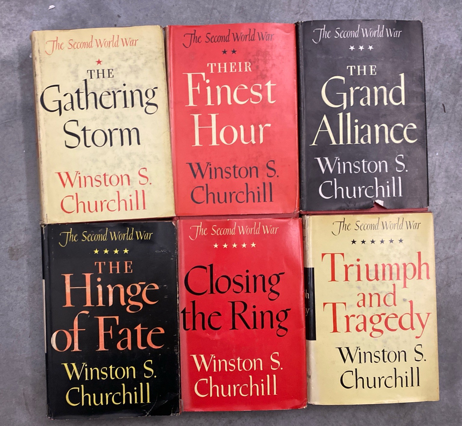 Winston Churchill The Second World War 6 Vol Set Houghton Mifflin WWII