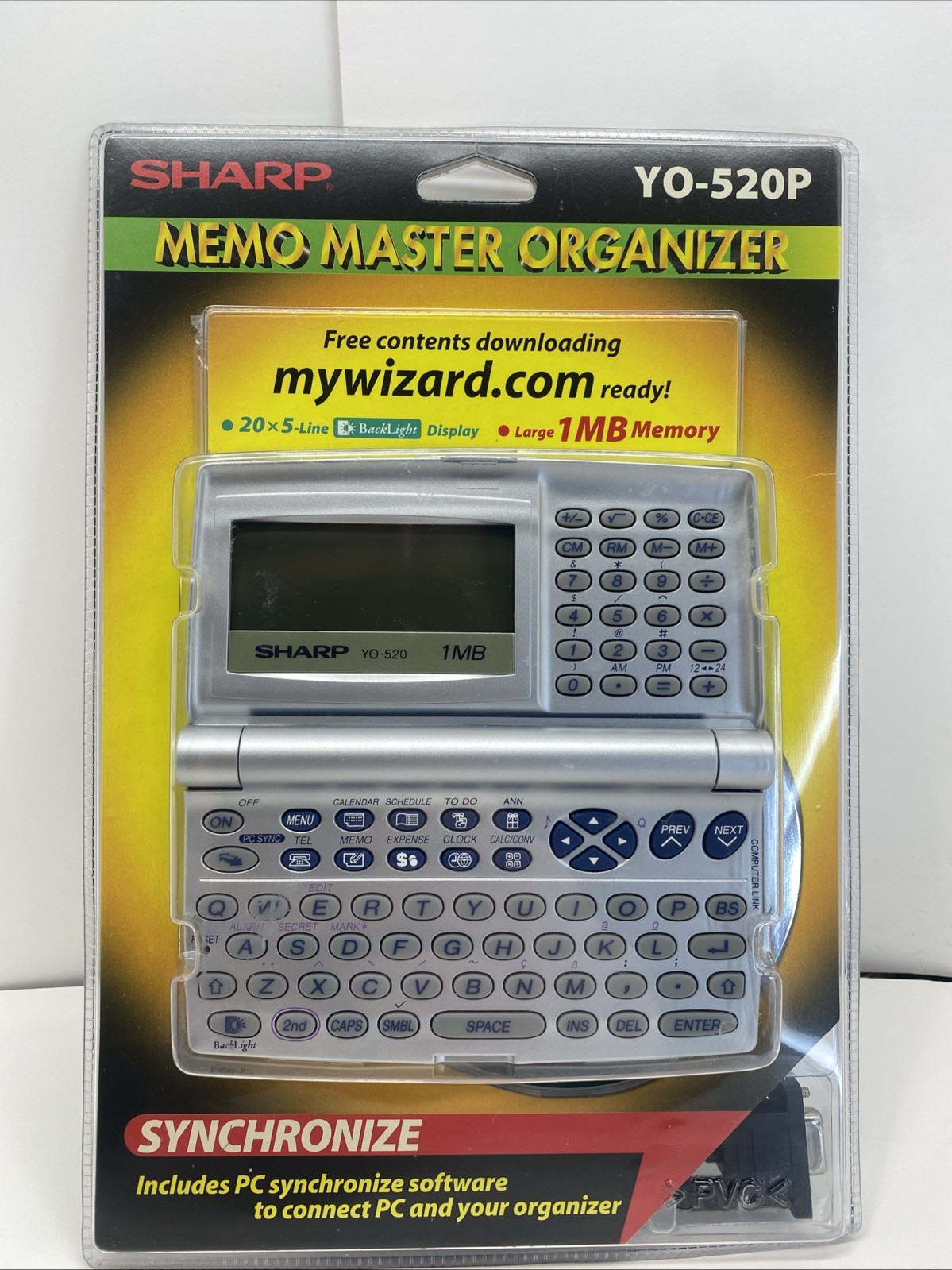 SHARP Synchronize MEMO MASTER ORGANIZER YO-520P Brand New FACTORY SEALED