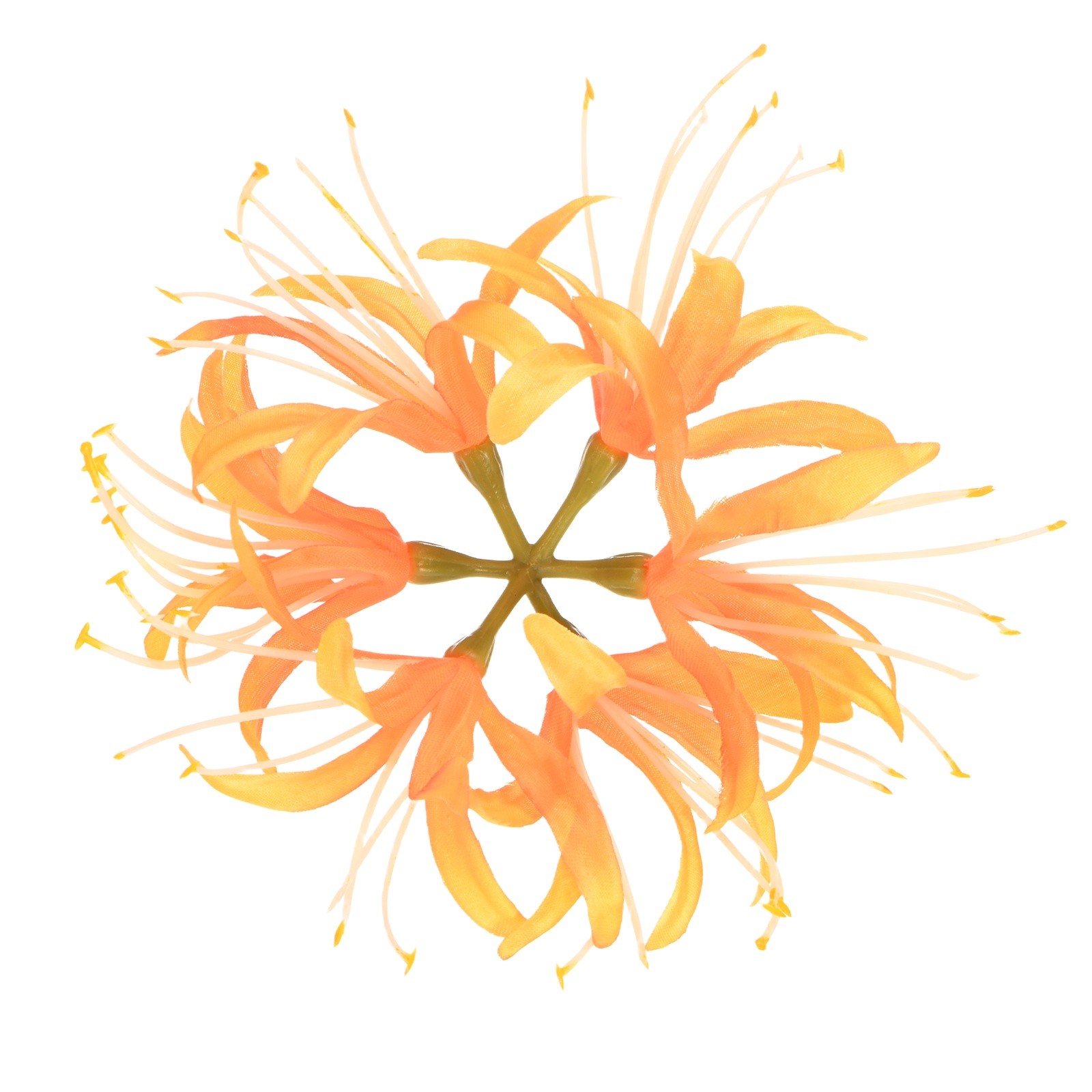 Artificial Flower Heads (7 Inch, Yellow) 1 PCS - Spider Lily Silk Flowers