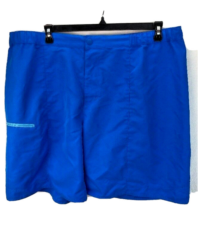 COLUMBIA OMNI SHADE HIKING WALKING BERMUDA  SHORTS MENS SIZE XXL BLUE PACKABLE