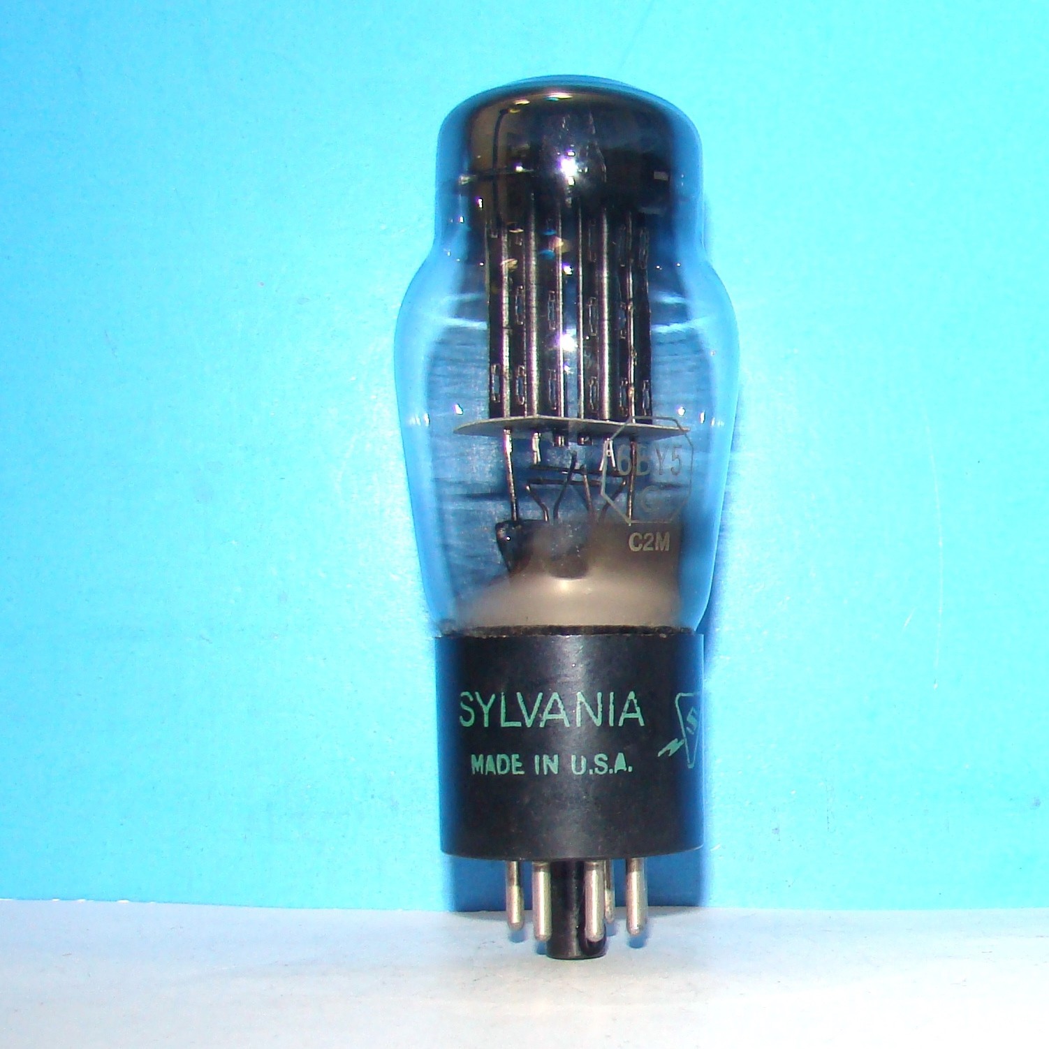 Type 6BY5G Sylvania audio radio amplifier vacuum tube valve tested ST 6BY5GA