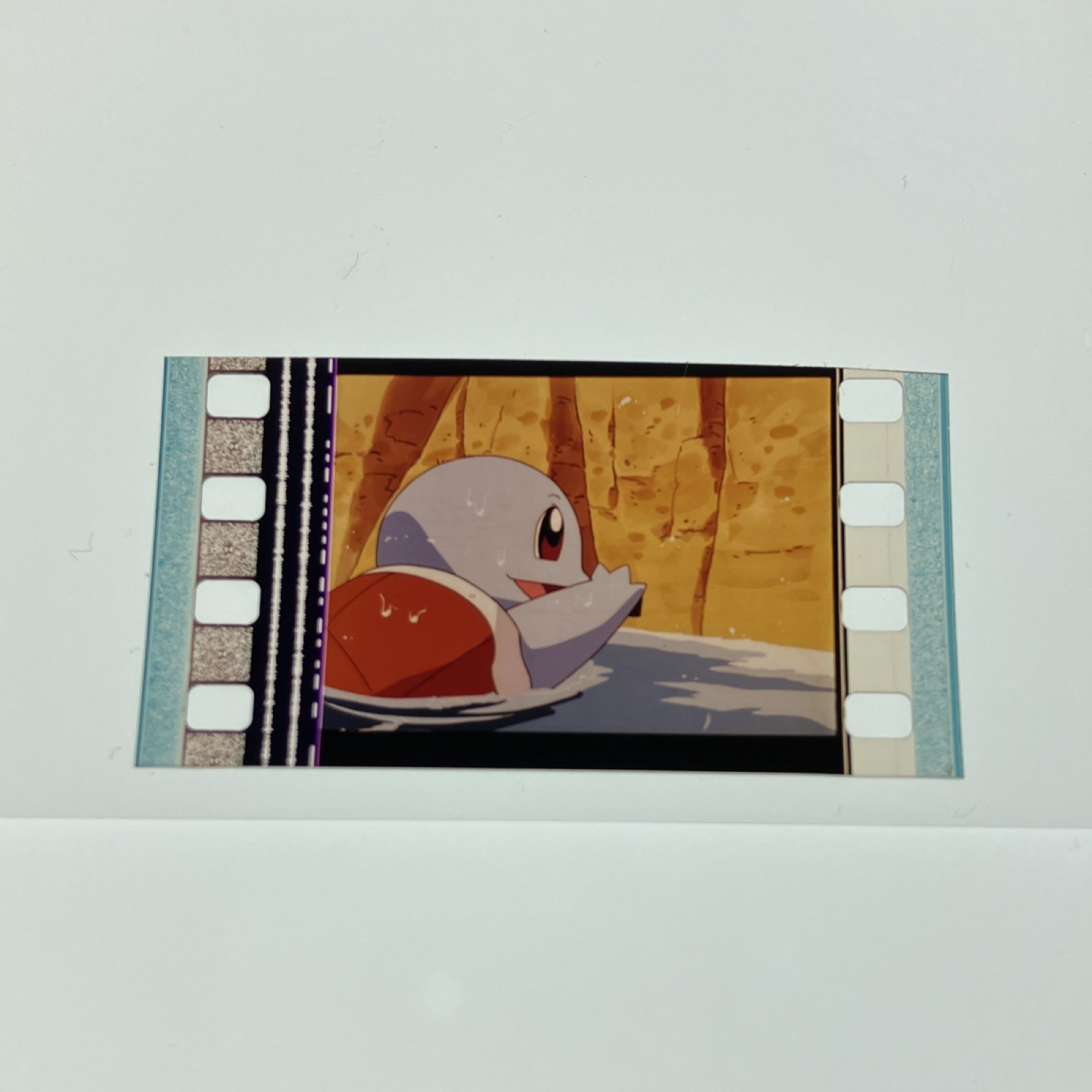 Pokemon Authentic 35mm Animation Film Cell Featuring Squirtle Swimming