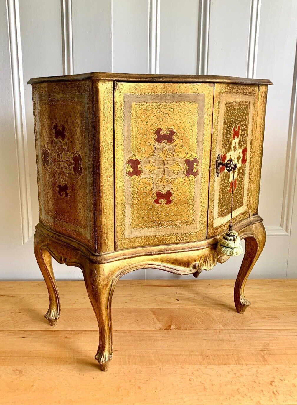 MCM Italian Florentine Gilt Cabinet