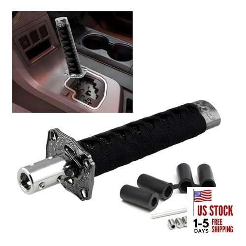 Samurai Sword Shift Knob, Automotive Katana Manual Transmission Gear Black