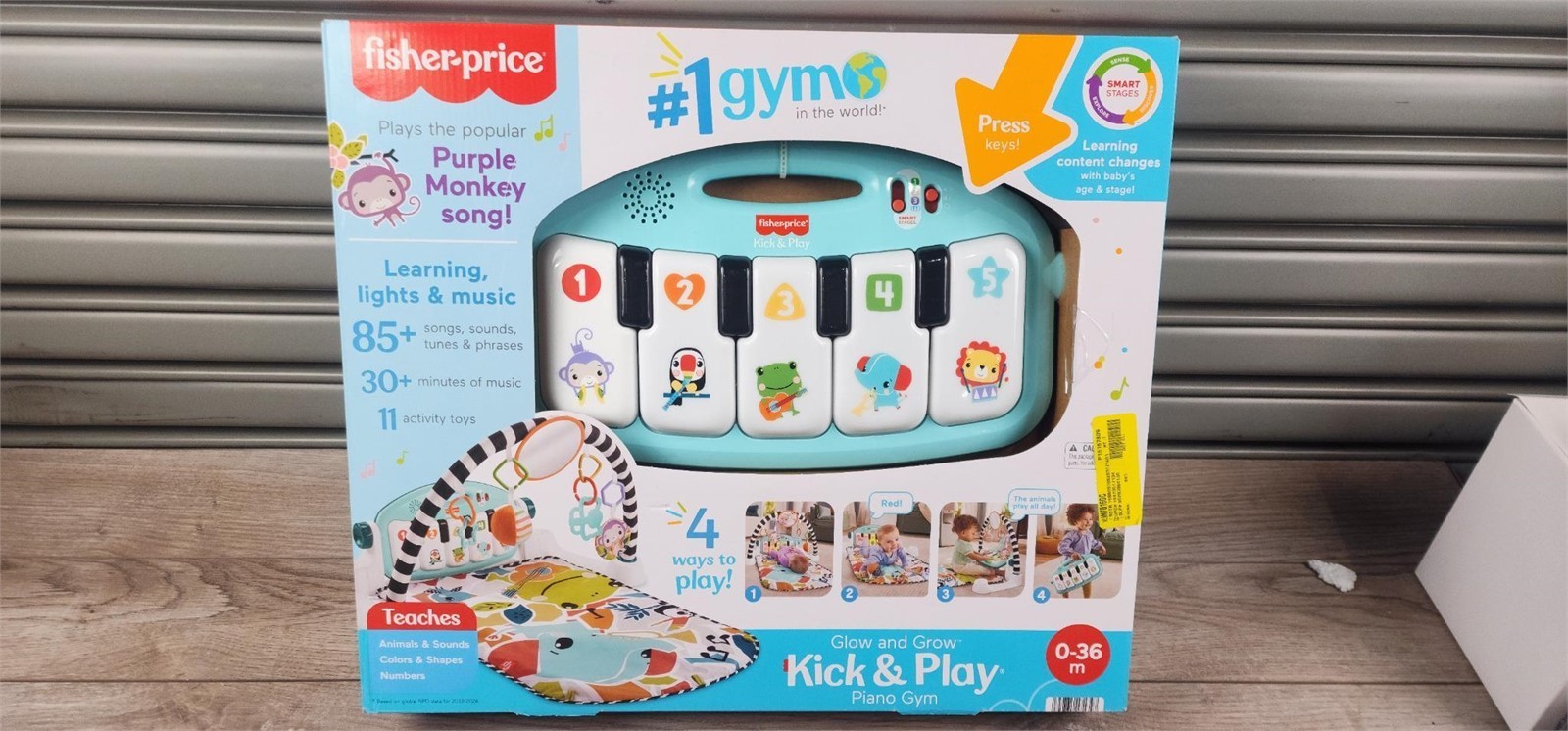NEW, Fisher-Price Glow and Grow Kick & Play Piano Gym, #S22326-429-9