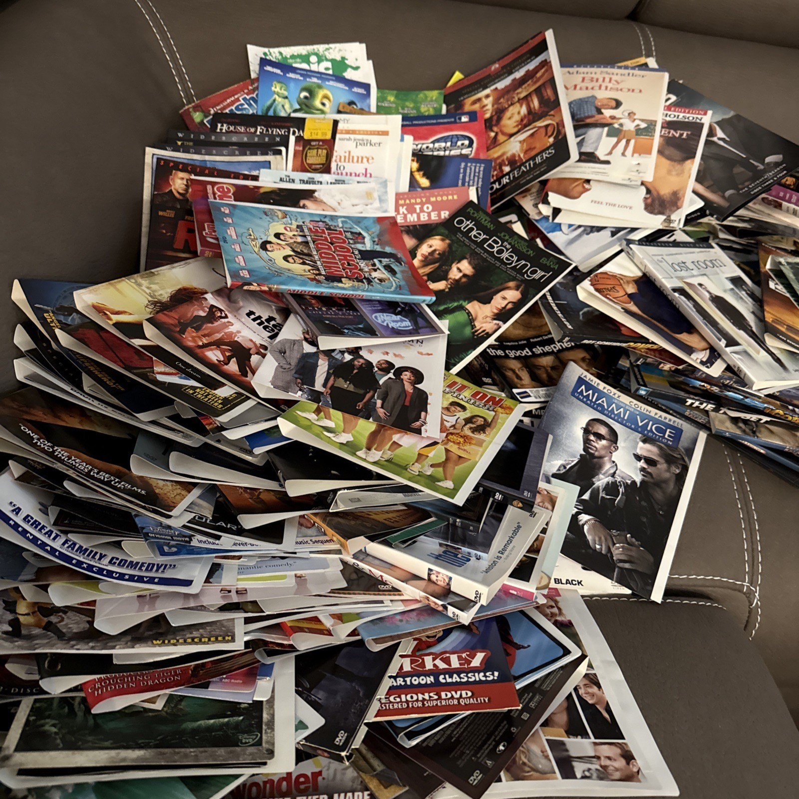 Lot of 100 Assorted Movie DVD Artwork Mixed Variety No DVD