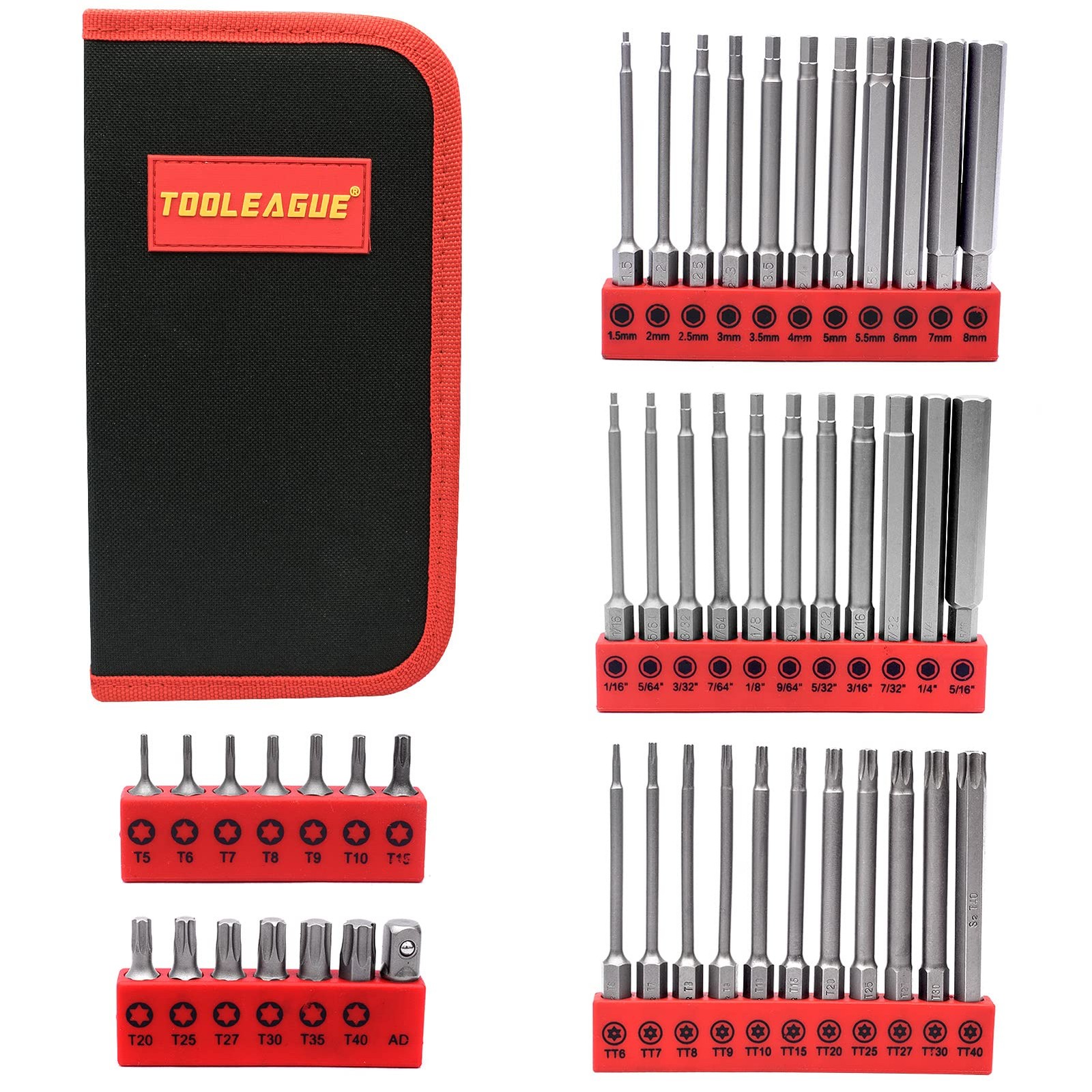 47pcs Hex Head Allen Wrench Drill Bit Set Metric And Saealan Wrench Key Power Dr