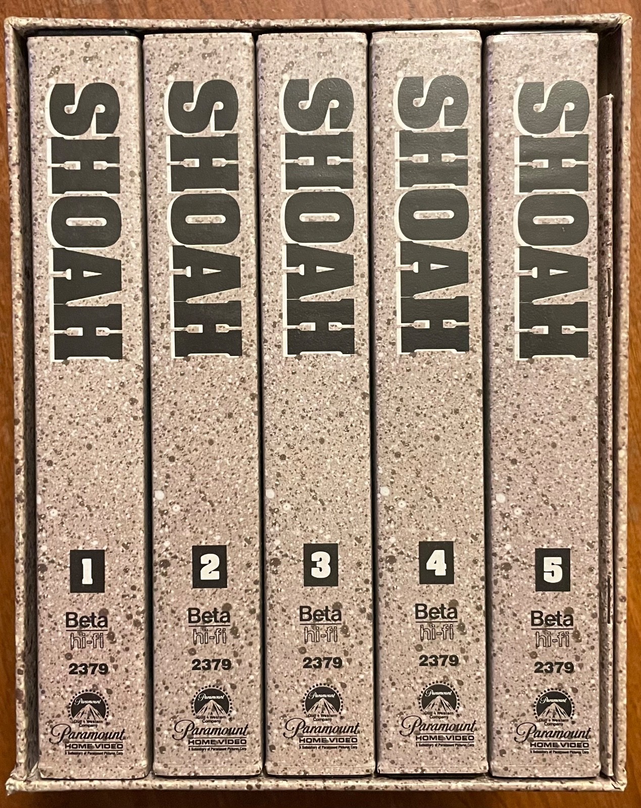 Shoah Betamax 5 tape box set - RARE - Claude Lanzmann.  Never played.