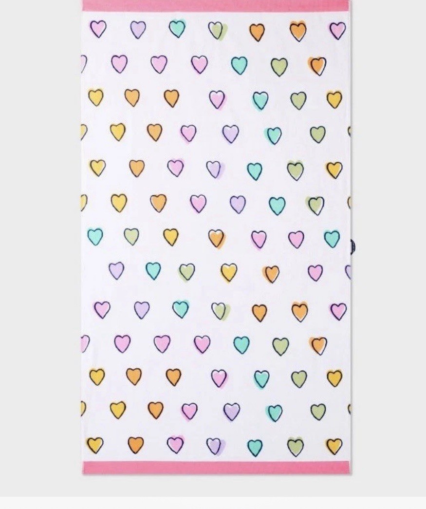 Disco Hearts Wave Beach Towel Pink - Roller Rabbit X Target - SOLD OUT—IN HAND 