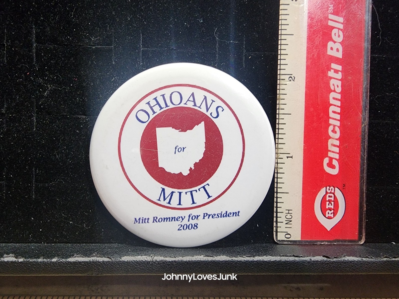 Vintage 2008 Mitt Romney Ohioans  Presidential Political Pinback Button Used