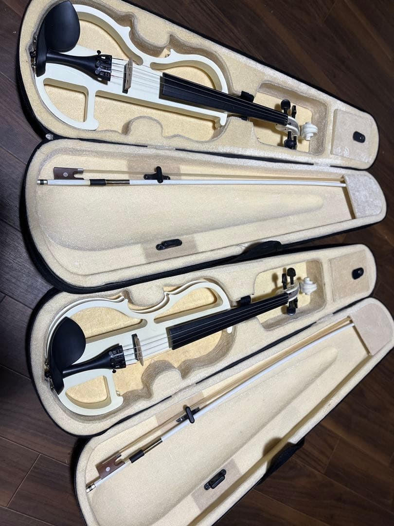 electric violin white 4 strings
