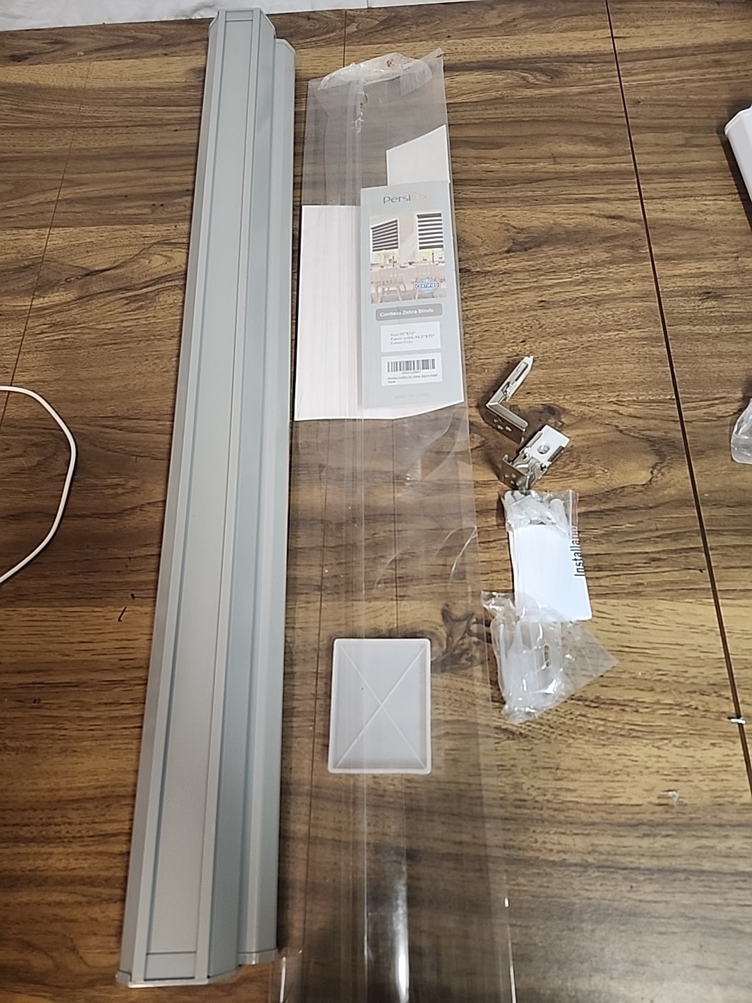 Persilux Cordless Zebra Blinds GRAY New 34.2"X72