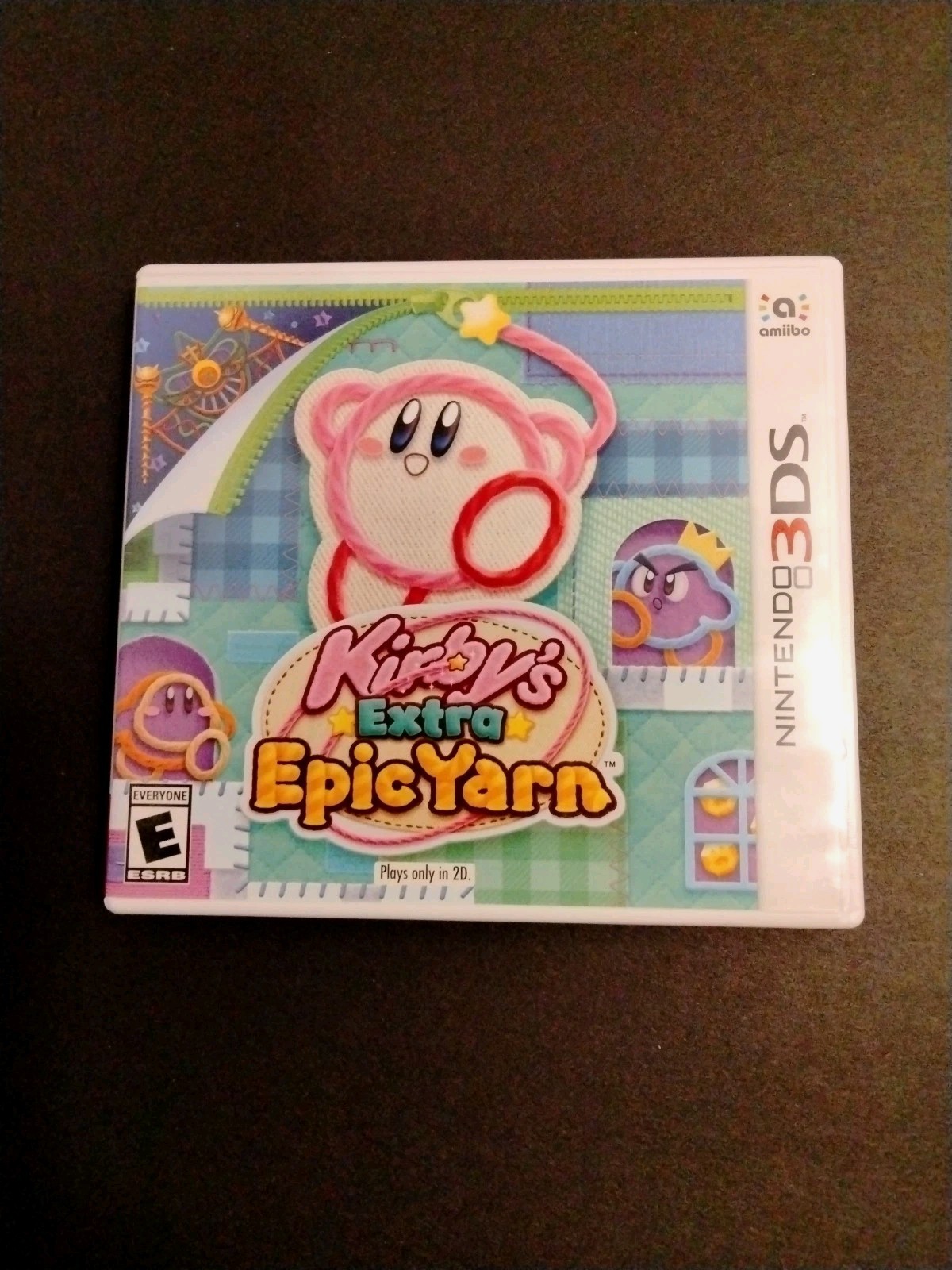 Kirby's Extra Epic Yarn Nintendo 3ds Authentic Original Case Box Artwork ONLY
