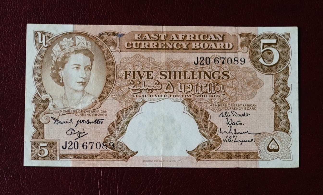 1961 BRITISH EAST AFRICAN CURRENCY BOARD | 5 Shillings | Elizabeth II | P-41a